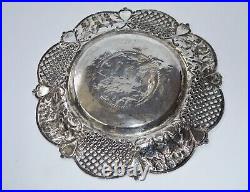 Persian Style Silver Dish Interior Design Antiques Asian Islamic Indian