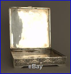 Persian islamic enamel solid silver Parvaresh 84 huge box