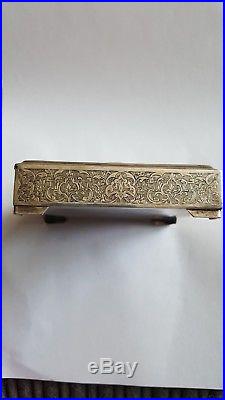 Persian silver enamelled box