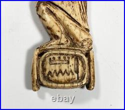 Ptolemaic Period Egyptian Bovine Bone Thoth Baboon Amulet 304 30 BC