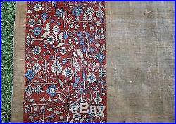 RARE! Antique Artist Signed 19thC Persian Carpet, Open Field, Finely Woven