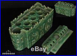 RARE Museum Islamic Moroccan 18th / 19th C. Glazed Pottery Inkwell Pen Stand