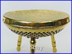 RARE Vintage Antique Brass Middle Eastern Persian Turkish Foot Warmer Stool E740