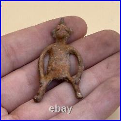 Rare Ancient Near Eastern Bronze Anunaki Alien Amulet