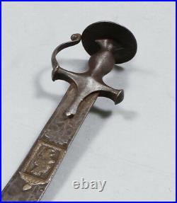 Rare Antique Central Asia Indian Hindu Hmughal Tulwar Sikh Sword Knife Dagger