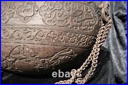 Rare Antique Islamic Sufi Dervish Carved Coco De Mer Kashkul Bowl