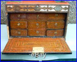 Rare Antique Khatam Cabinet / Chest Sadeli Work