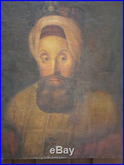 Rare Antique Late 18thc Portrait Selim III Ottoman Sultan 1761-1808 Magnificent