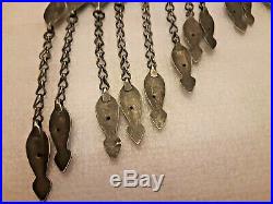Rare! Antique Middle Easte Yemenite Necklace Judaica Silver