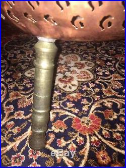 Rare Antique Middle Eastern, Arabic Copper Stool / Table Very Solid 1900c