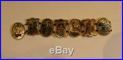 Rare Antique PERSIAN STORY BRACELET SECTIONS Mother of Pearl 18 ea in 3 Section