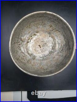 Rare Artifact Antique Middle Eastern Hammered Tinned Copper Judaica Bowl