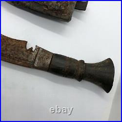 Rare Authentic Antique Kukri Nepal Gurkha Soldier's Knife Dagger With Sheath