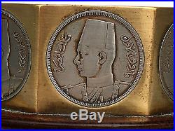 Rare King Farouk Egypt Ashtray With Coins Egypt Middle Eastern Islamic Egyptian