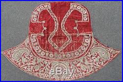 Rare Ottoman Islamic saddle cloth silk 18th horse turkish not sword dagger