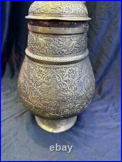 Rare Piece Central Asian Brass Jug With Beautiful Art From Bukhara 19th Century