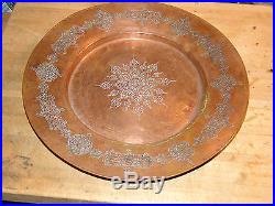 Rare antique persian safavid islamic middle eastern arabic copper plate 1550 gr