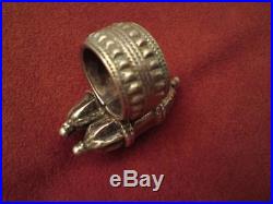 Rare antique silver initial J. H. L. Islamic ring