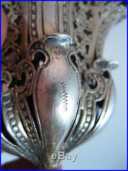 Rare c1900 Islamic Turkish / Ottoman Silver Spoon Holder w Hallmarks