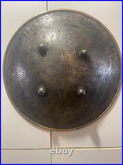 Rare engraved Indo Persian shield (sipar) +-1800