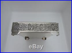 SPECTACULAR LARGE SIGNED PERSIAN ISFAHAN ISLAMIC SOLID SILVER BOX 822 gr 29 OZ