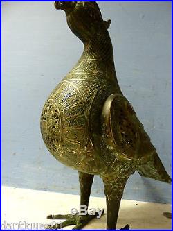 Stunning Large Islamic Persian Bird Censer Arabic Calligraphy Cairo Mughal