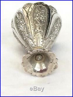 Set Of Six Ottoman Silver Zarfs