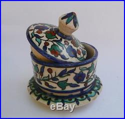 Set of 3 Vintage Jerusalem Armenian Pottery Iznik Dishes Ceramics Lot