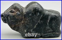 Stone Animal Statutes, bull Sculpture Near Eastern Ornamental Antique