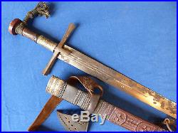 Sudanese Kaskara sword (sabre dagger) Sudan 19th Mahdist period