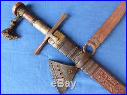 Sudanese Kaskara sword (sabre dagger) Sudan 19th Mahdist period