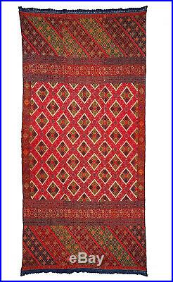 Swat Valley silk embroidered Pulkari shawl 19 cent. Pakistan great condition 20B