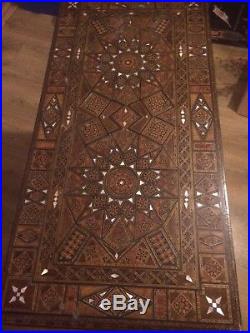 Syrian inlaid games table