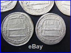 TEN Silver ABBASID dirhams all 1,200+years OLD Ancient Islamic Arabic Kufic
