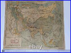 Turkish Ottoman Map of Asia Russia China India East Europa Japan Look Details