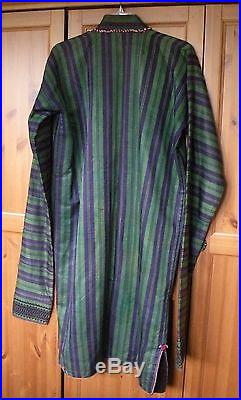 Txt63 VINTAGE TURKOMAN AFGHAN CHAPAN coat with long sleeves tribal robe