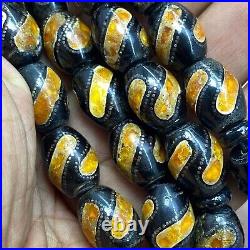 Unique old 33 Prayer Beads amber worry beads Yemen Natural Black Coral