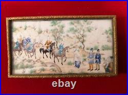 VERY FINE PAIR OF LATE VICTORIAN SIGNED & FRAMED PERSIAN PAINTED PANELS c. 1895