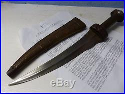 Very Interesting Old Dagger Faux Rhino Handle Persian Mughal Interest -rare