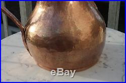 Very Large 64 cm Original Antique Dallah Coffee Pot Middle East Bedouin Copper
