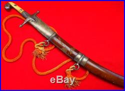 Very Nice 18th-19th C. Turkish Silver mntd. Shamshir Sword, Wootz Damascus Blade