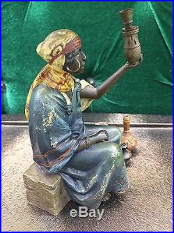 Very Rare Franz Bergman Austrian Vienna Bronze Orientalist Ottoman Arab Lady