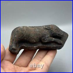 Very old ancient near eastern black stone animal figure