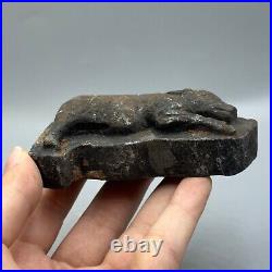 Very old ancient near eastern black stone animal figure