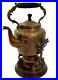 Vintage Antique Etched Copper Middle Eastern Floral Single Burner Tea Coffee Pot