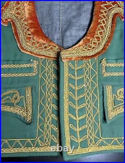 Vintage Antique Ottoman Vest Waistcoat Embroidered Velvet Wedding Festival