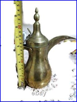 Vintage Arabic Middle Eastern Islamic Bedouin Handmade Dallah Coffee Pot signed