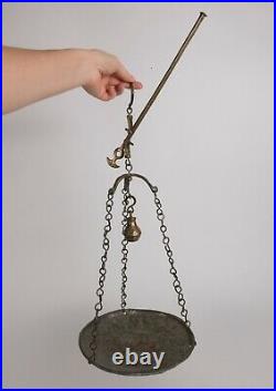 Vintage Hanging Balance Scale Middle Eastern Metal Antiques