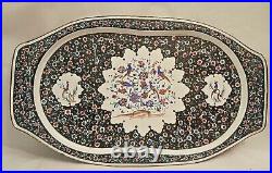 Vintage Islamic Persian Mina Kari Enamel Paint Copper Wine Jug Tray 6 Cups Set