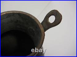 Vintage Middle East Turkish Hand Hammered Copper Urn Jug Pot, Marked, 11 Tall